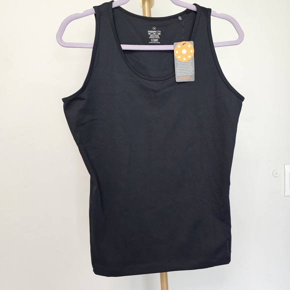 Tommie Copper Tops - Classic Black Scoop Neck Tank Top